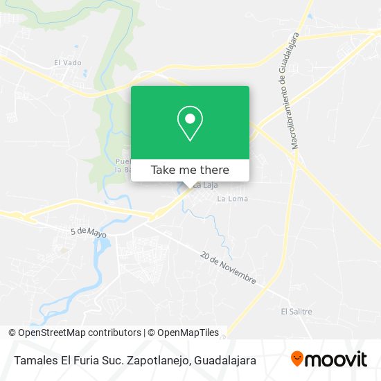 Mapa de Tamales El Furia Suc. Zapotlanejo
