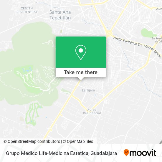 Mapa de Grupo Medico Life-Medicina Estetica
