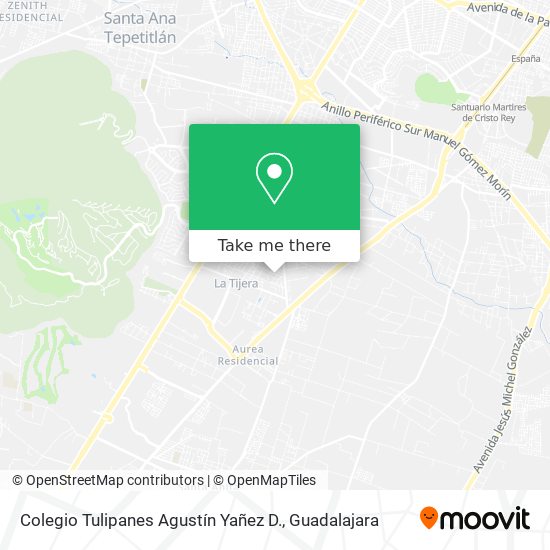 Mapa de Colegio Tulipanes Agustín Yañez D.
