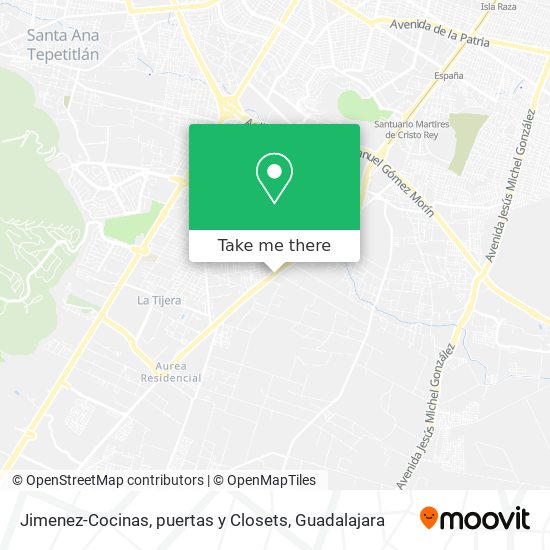 Jimenez-Cocinas, puertas y Closets map