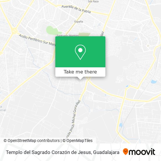 Mapa de Templo del Sagrado Corazón de Jesus