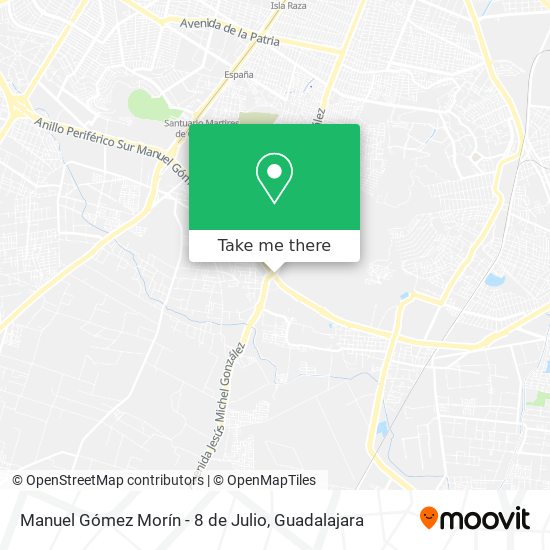 Manuel Gómez Morín - 8 de Julio map