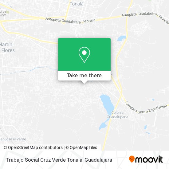 Mapa de Trabajo Social Cruz Verde Tonala