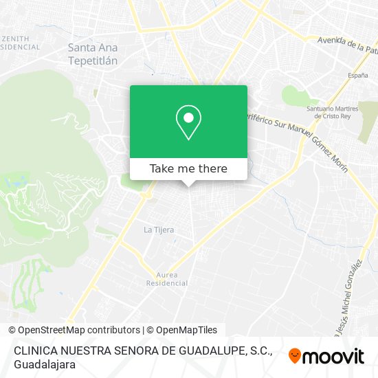 CLINICA NUESTRA SENORA DE GUADALUPE, S.C. map