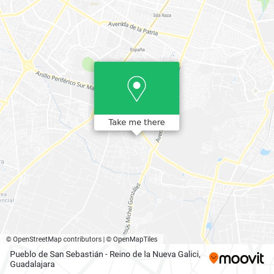 Mapa de Pueblo de San Sebastián - Reino de la Nueva Galici