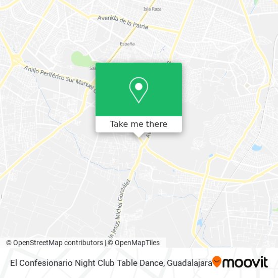 El Confesionario Night Club Table Dance map