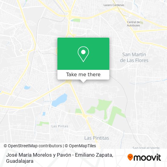 Mapa de José María Morelos y Pavón - Emiliano Zapata