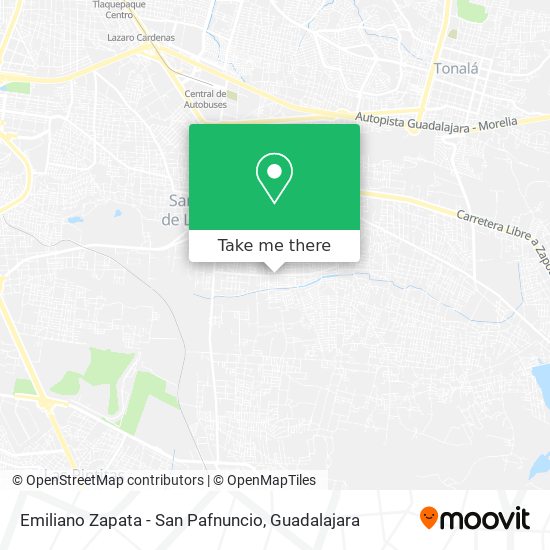 Mapa de Emiliano Zapata - San Pafnuncio