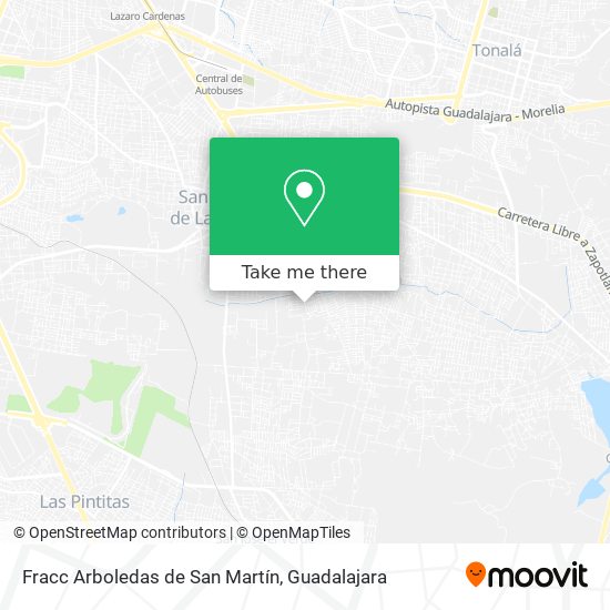 Fracc Arboledas de San Martín map
