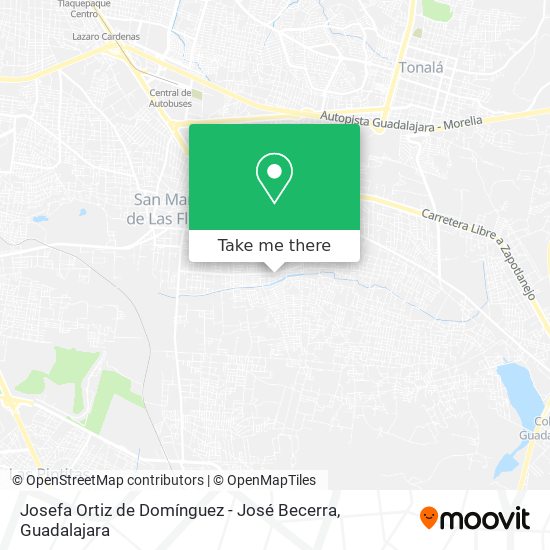 Josefa Ortiz de Domínguez - José Becerra map