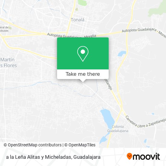 Mapa de a la Leña Alitas y Micheladas