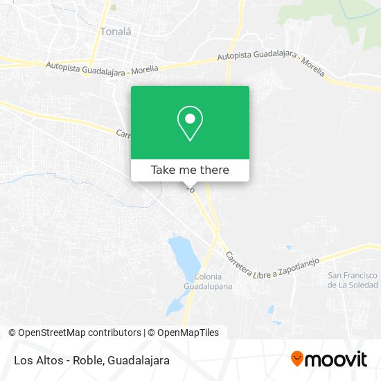 Mapa de Los Altos - Roble