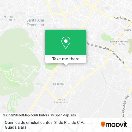 Quimica de emulsificantes, S. de R.L. de C.V. map