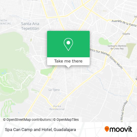 Spa Can Camp and Hotel map