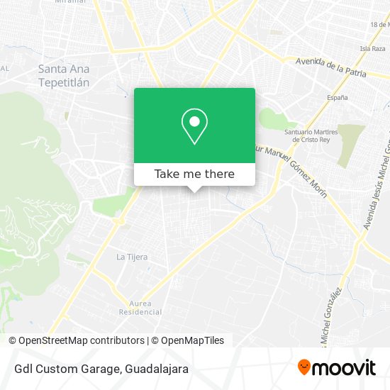 Mapa de Gdl Custom Garage