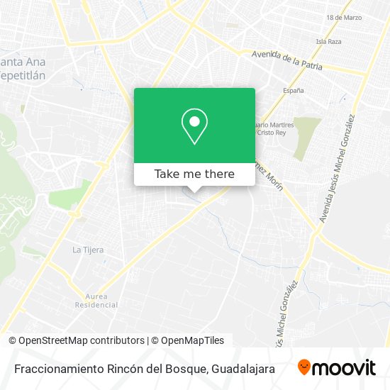 Fraccionamiento Rincón del Bosque map