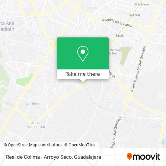 Real de Colima - Arroyo Seco map