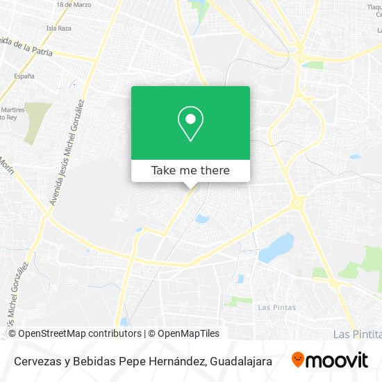 Cervezas y Bebidas Pepe Hernández map