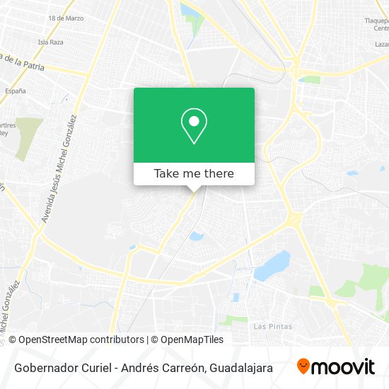 Gobernador Curiel - Andrés Carreón map