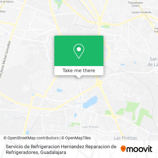 Servicio de Refrigeracion Hernandez Reparacion de Refrigeradores map