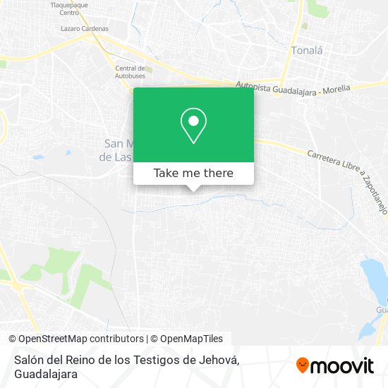 Mapa de Salón del Reino de los Testigos de Jehová