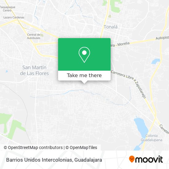 Mapa de Barrios Unidos Intercolonias
