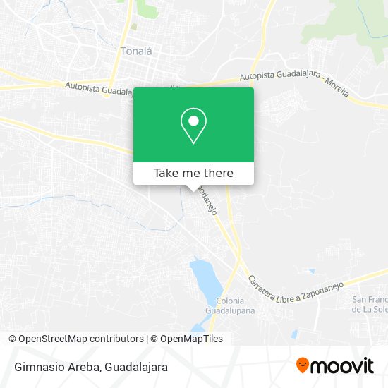 Gimnasio Areba map