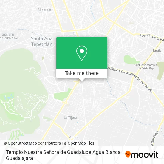 Templo Nuestra Señora de Guadalupe Agua Blanca map