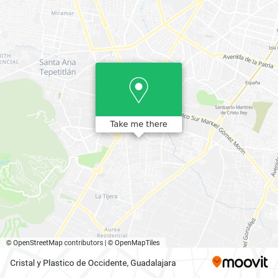 Cristal y Plastico de Occidente map
