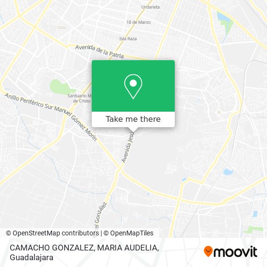 CAMACHO GONZALEZ, MARIA AUDELIA map