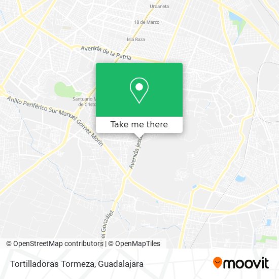 Tortilladoras Tormeza map