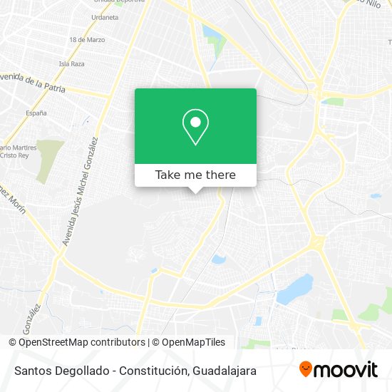 Santos Degollado - Constitución map