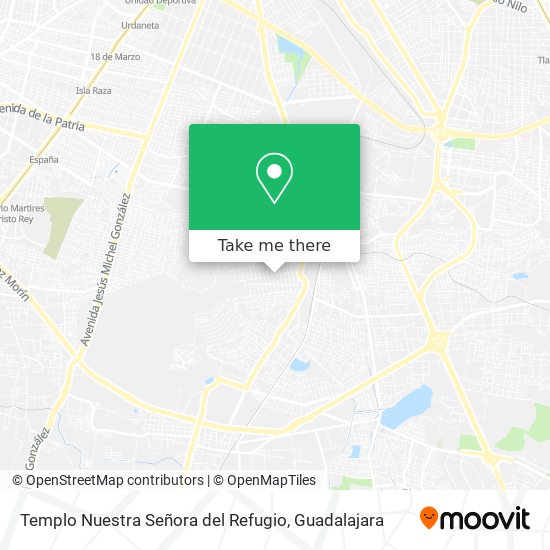 Mapa de Templo Nuestra Señora del Refugio
