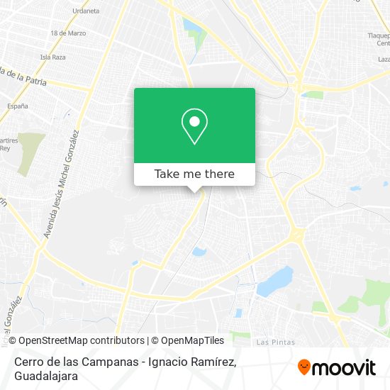Cerro de las Campanas - Ignacio Ramírez map