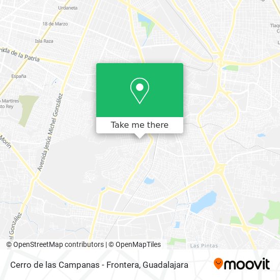 Cerro de las Campanas - Frontera map