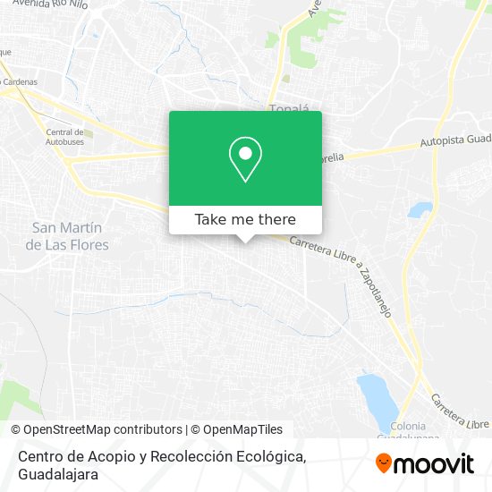 Mapa de Centro de Acopio y Recolección Ecológica