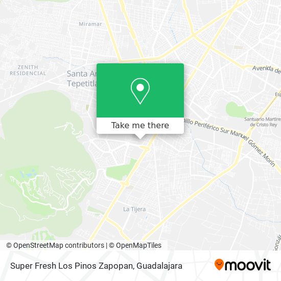 Super Fresh Los Pinos Zapopan map