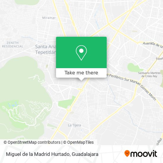 Mapa de Miguel de la Madrid Hurtado
