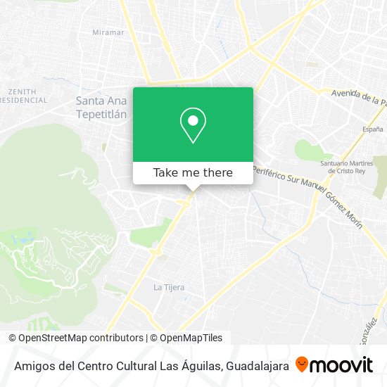 Mapa de Amigos del Centro Cultural Las Águilas