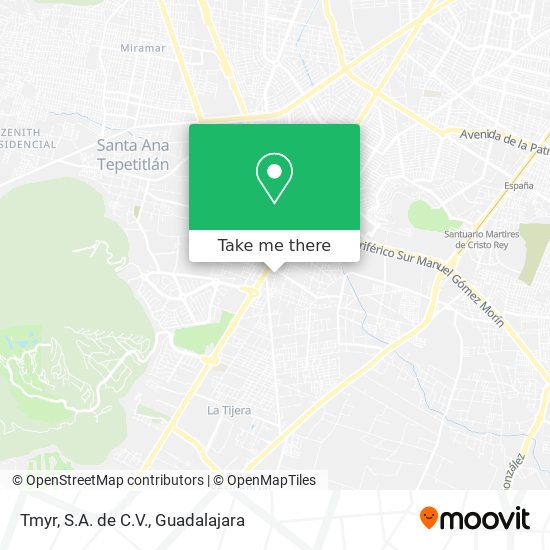 Mapa de Tmyr, S.A. de C.V.
