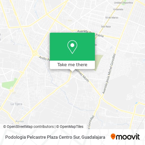 Podologia Pelcastre Plaza Centro Sur map