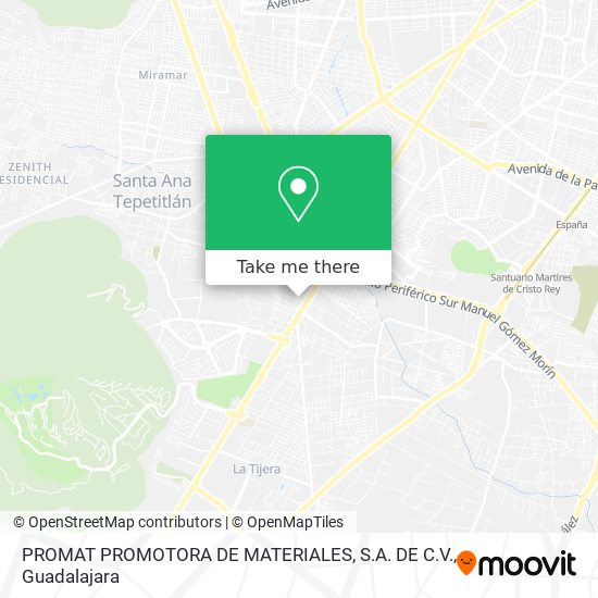 Mapa de PROMAT PROMOTORA DE MATERIALES, S.A. DE C.V.