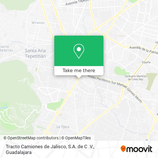 Tracto Camiones de Jalisco, S.A. de C .V. map