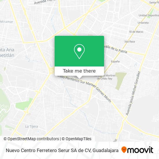 Nuevo Centro Ferretero Serur SA de CV map