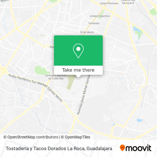 Tostadería y Tacos Dorados La Roca map
