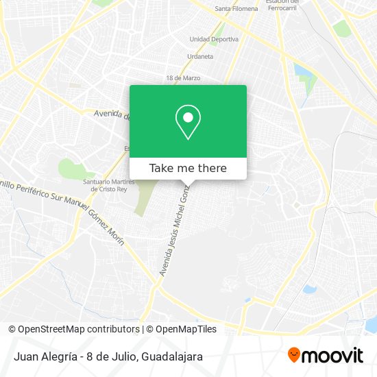 Juan Alegría - 8 de Julio map