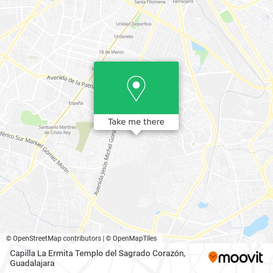 Capilla La Ermita Templo del Sagrado Corazón map