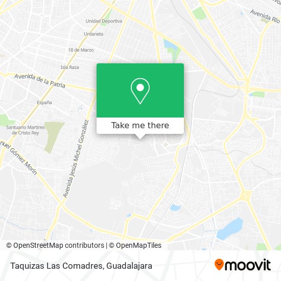 Mapa de Taquizas Las Comadres
