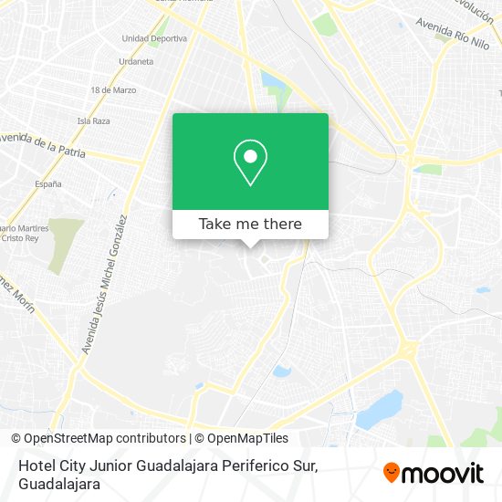 Mapa de Hotel City Junior Guadalajara Periferico Sur