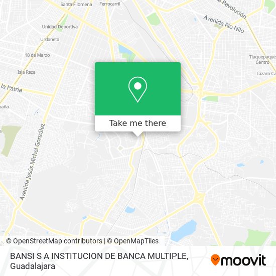 Mapa de BANSI S A INSTITUCION DE BANCA MULTIPLE